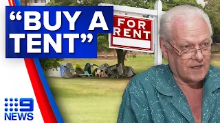 Pensioners claim they were told to buy a tent amid housing crisis | 9 News Australia