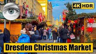 Christmas Market in Dresden Walking Tour 2023 🇩🇪 Germany 4K HDR ASMR