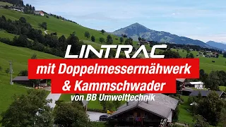 Lintrac mit Doppelmessermähwerk und Kammschwader von BB Umwelttechnik | Lindner Traktoren