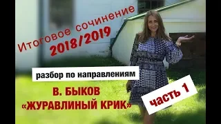 Разбор по направлениям повести В. Быкова "Журавлиный крик". Направление "Отцы и дети"