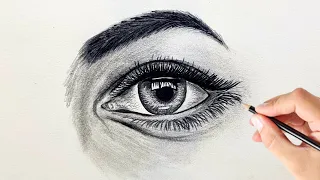How to Draw Hyper Realistic Eyes | eye drawing | realistic eye | চোখ অংকন | how to draw eye |