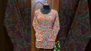 Aari embroidery kurti. +91-7051012285 #kurti #shorts #short #viral #shortsvideo #shortvideo #trend