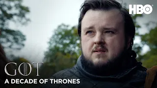 A Decade of Game of Thrones | John Bradley on Samwell Tarly (HBO)