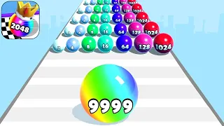 New Satisfying Mobile Game Latest Update Ball Merge Run 2048 - Play 999 Levels Gameplay Walkthrough