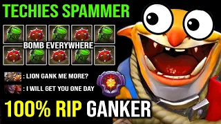 The Best Techies Spammer I've Ever Seen | 100% Anti Gank Bomb Everywhere & EZ Deleted Invoker Mid