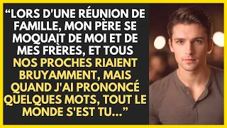 Lors d'une réunion de famille, le père se moquait de son fils, les invités riaient aux...