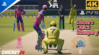 Cricket 24 (PS5) Gameplay:- IPL 2024 Chennai Super kings VS Rajasthan Royals|| Ar Games League