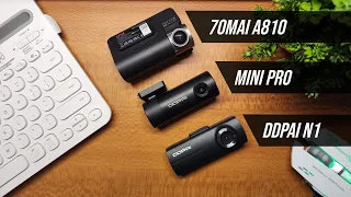 70mai A810 vs DDPAI Mini Pro vs DDPAI N1 | ULTIMATE Video Quality Comparison & REVIEW | TRAVELTECH