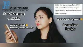 (FAQ)JYP Global Online Audition official Quetion and Answers | Hindi Subtitles | Kpop Audition