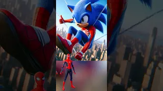 Superheroes as Sonic 💥 All Characters #avengers #shorts #marvel #sonic