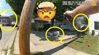 Waukegan Police bodycam footage officer fatally shooting Jesus Angel Manjarrez with knife & hammer