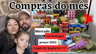 Fazendo compras no supermercado em Portugal 🇵🇹/ COMPRAS DO MÊS / preços muito alto?! 💶😱