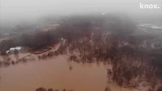East Tennessee flood: Drone footage shows incredible images of Knoxville flood damage