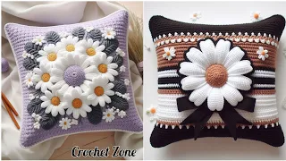 100+Beautiful Pillow Cover Design Model Knitted with wool.Crochet Pillow Cover Design tips #crochet