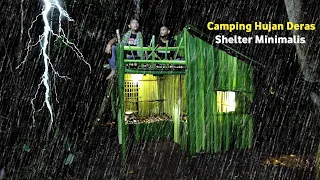 Camping Hujan Deras Semalaman, Membangun Shelter Dari Alam