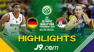 Germany triumph over Serbia to start Olympic qualification | J9 Highlights | FIBA Women's OQT 2024
