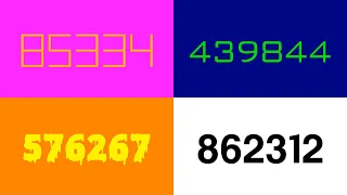 Colorful Numbers 1 to 1,000,000 | Inspired by Numbers Tada