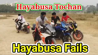 Hayabusa Fails||Hayabusa Tochan with 3 bikes|| Real Power 💪⚡#Hayabusa