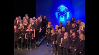 Our hardrock quire singing for Bruce Dickinson & crowd, Södra Teatern, Stockholm 240225