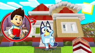 APARECE RYDER DE PAW PATROL EN CASA DE BLUEY EN MINECRAFT