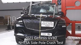 2021-2024 Genesis GV80 NHTSA Side Pole Crash Test