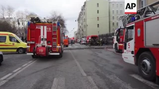 Fire at former defence ministry building in Moscow