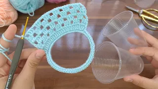 Wow! AWESOME IDEAS!😍My neighbors liked the souvenir gifts I knit with plastic cups- CROCHET IDEA DIY