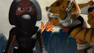 Crimson Paw Vs Tigress !!Epic Battle!! ( The Bad Guys Vs Kung Fu Panda )