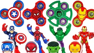 Dinosaurs are coming! Marvel Avengers Hulk, Spider-Man! Transform using fidget spinner! - DuDuPopTOY