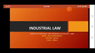 Benefits of Employees' State Insurance Act (ESI ACT)-1948