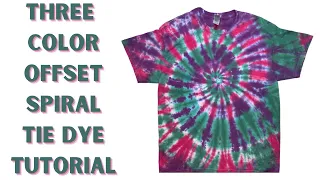 Tie-Dye Pattern: Spiral Offset 3 Colors