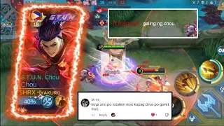 Ano daw Rotation ko kay Chou? | Chou rotation reveal #mobilelegends