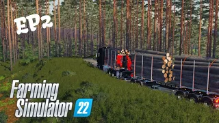 FS22 Forestry | Hauling wood trough holmåkra roads EP2 | Timelapse