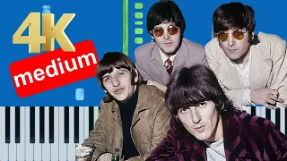 The Beatles - When I'm Sixty Four (Slow Medium) Piano Tutorial 4K