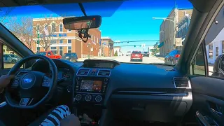 POV drive in 2021 Subaru wrx sti chilling around town