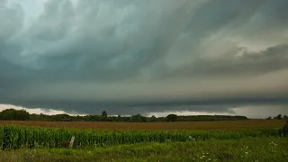 Destructive Supercell Dominates South of Lake Simcoe Ontario - 08/12/2023