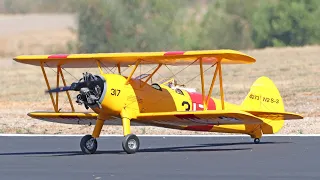 Giant 1/3 Scale N2S-3 Stearman Biplane (Balsa USA) -- Warbirds & Classics 2021