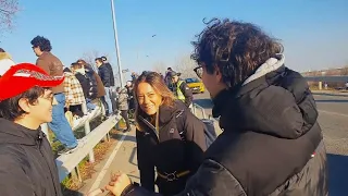 Mara Sangiorgio among the Tifosi - Ferrari Filming Day 14/02/2024