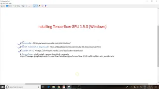 Installing Tensorflow GPU on Windows