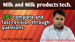 Milk and Milk product technology whole revision/LPT/Crazy Vet Classses/VO/LDO exam preparation