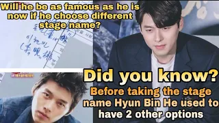 DID YOU KNOW THAT BEFORE TAKING THE STAGE NAME HYUN BIN, HE USED TO HAVE TWO OTHER OPTIONS?
