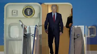 President Biden arrives in UK before attending NATO summit