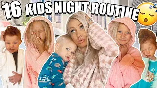 Night Time Routine with 16 KIDS! *real life*