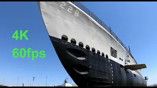 USS Drum (SS-228) WWII Submarine Tour, 4K 60fps