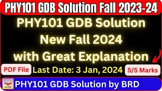 Phy101 GDB Solution 2024 - Phy101 GDB Solution 2023 - phy101 GDB Solution Fall 2023 - #phy101