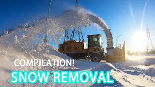 2023-Snow REMOVAL and DUMP Compilation(1 hour!) in Montreal/Canada/Quebec 🇨🇦❄️❄️