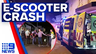 E-scooter safety under review after crash leaves Sydney man in induced coma | 9 News Australia
