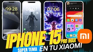 SUPER TEMA iPHONE 15 en tu XIAOMI, REDMI Y POCO !!!   / todos los modelos y versiones de MIUI