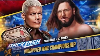 Simulacion de BackLash 2024 : AJ Styles vs Cody Rhodes