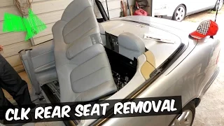 MERCEDES CLK W208 REAR SEAT REMOVAL REPLACEMENT CLK320 CLK430 CLK230 CLK200